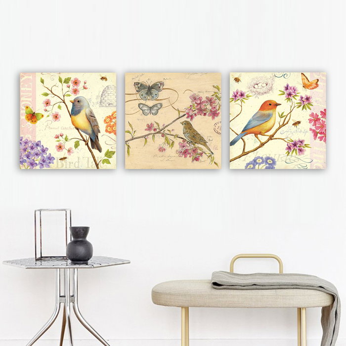 Wallity Conjunto de 3 Pinturas Decorativas en Lienzo Multicolor Wallity Conjunto de 3 Pinturas Decorativas en Lienzo Multicolor